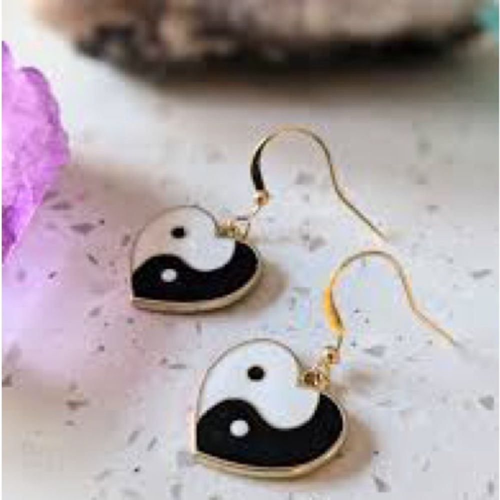 Heart Yin Yang Earrings